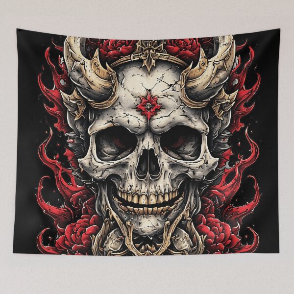 Item preview, red skull designed and sold by aliraweb.