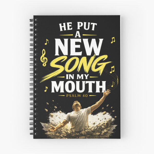 Item preview, He Put A New Song In My Mouth Psalm 40 Christian Worship T-Shirt designed and sold by Dexters Inspiring Creations.