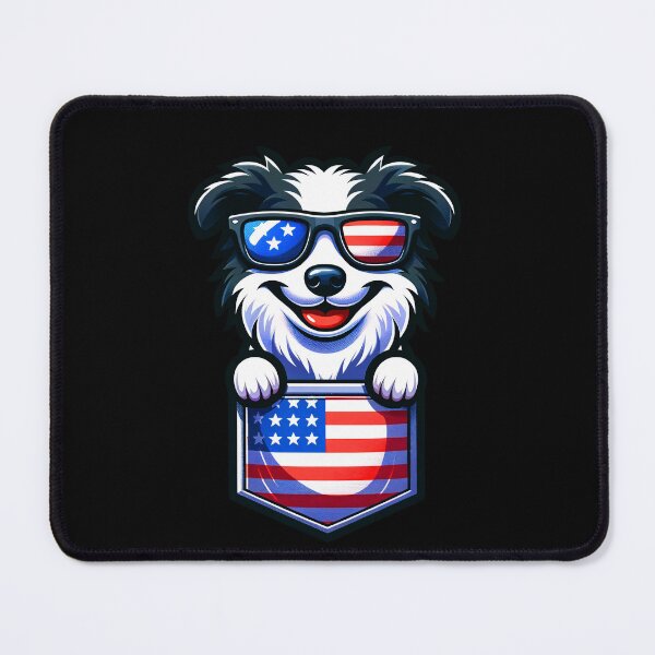 Item preview, Funny Border Collie 4th July USA Flag America Mom Dad Kids designed and sold by rafaeltto.