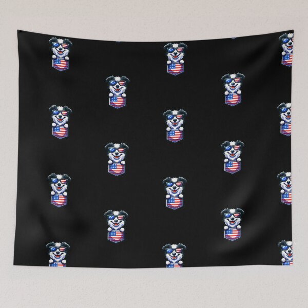 Item preview, Funny Border Collie 4th July USA Flag America Mom Dad Kids designed and sold by rafaeltto.