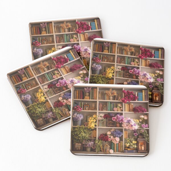 Item preview, Books and Flowers designed and sold by bubblyrainbow.