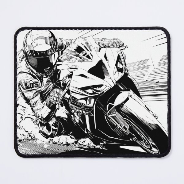 Item preview, Black and white vector motorcycle racer designed and sold by dcrc.