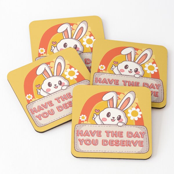 Item preview, Have the Day You Deserve! Cute Bunny designed and sold by coodoosandco.