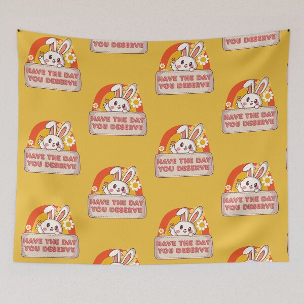 Item preview, Have the Day You Deserve! Cute Bunny designed and sold by coodoosandco.