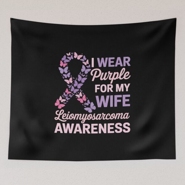 Item preview, I wear Purple for my Wife Leiomyosarcoma Awareness designed and sold by fferomananul.