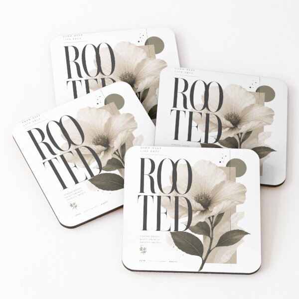 Item preview, Rooted & Grounded – Elegant Floral Artwork designed and sold by Vals Crafts Creations Studio.