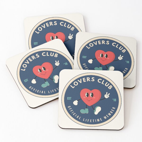 Item preview, Lovers Club Retro Badge Fan Design designed and sold by smeraldosecrets.
