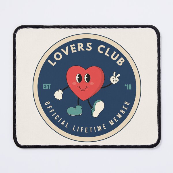 Item preview, Lovers Club Retro Badge Fan Design designed and sold by smeraldosecrets.