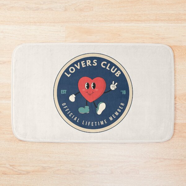 Item preview, Lovers Club Retro Badge Fan Design designed and sold by smeraldosecrets.