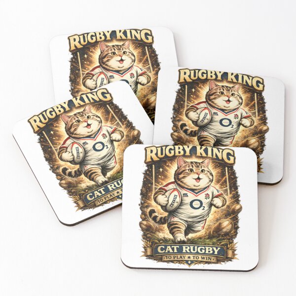 Item preview, Rugby King Cat – Funny Cat Rugby Vintage Sports  designed and sold by CatLovers Studio.