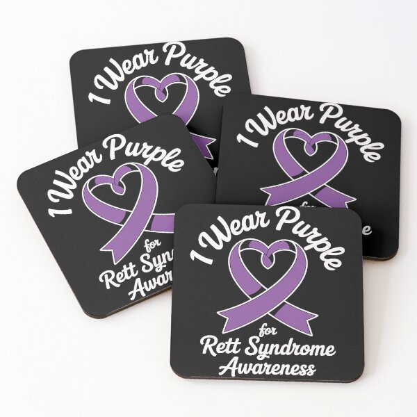 Item preview, I Wear Purple For Rett Syndrome Awareness Ribbon heart designed and sold by fferomananul.