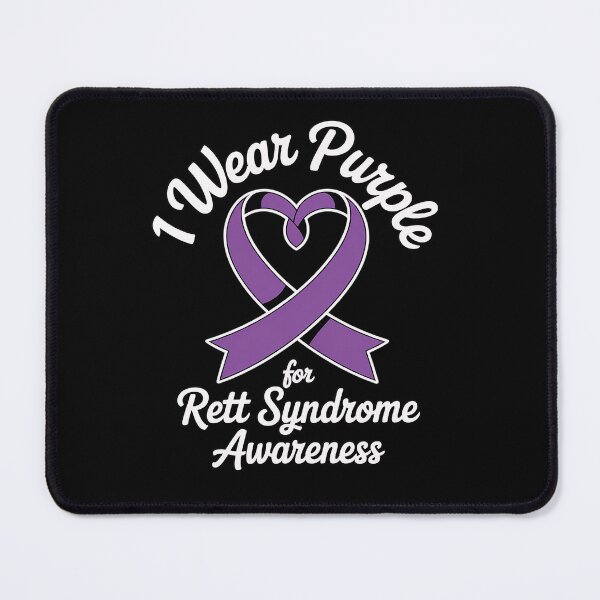 Item preview, I Wear Purple For Rett Syndrome Awareness Ribbon heart designed and sold by fferomananul.