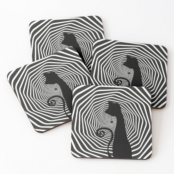 Item preview, Trippy Cat (Black and White)  designed and sold by CoolCatsCo.