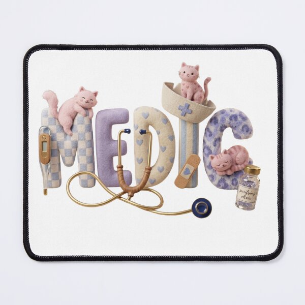 Item preview, 3D Cute Medic Cat Art - Kawaii Medical Healthcare Hero designed and sold by PeplumiArt.
