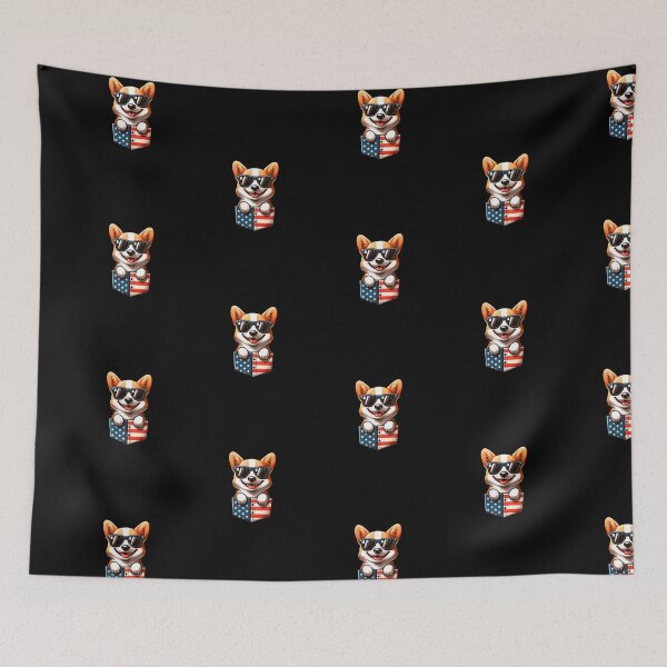 Item preview, Funny Corgi 4th July USA Flag America Mom Dad Kids designed and sold by rafaeltto.