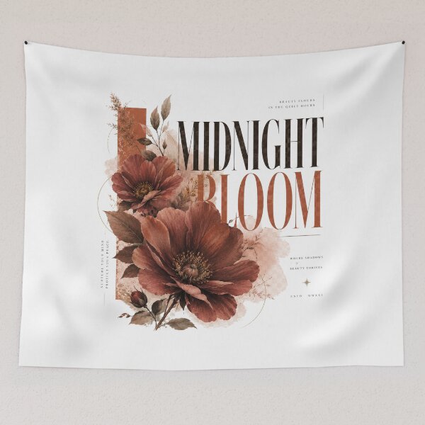 Item preview, Midnight Bloom – Moody Floral Botanical Artwork designed and sold by Vals Crafts Creations Studio.
