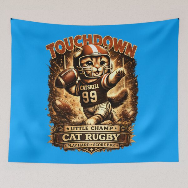 Item preview, Rugby King Cat – Funny Cat Rugby Vintage Sports designed and sold by CatLovers Studio.