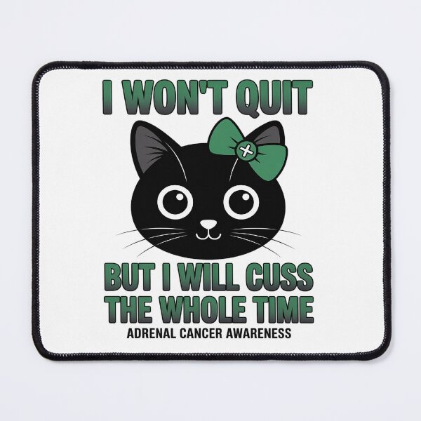 Item preview, I Won't Quit Adrenal Cancer Awareness Ribbon Green designed and sold by fferomananul.