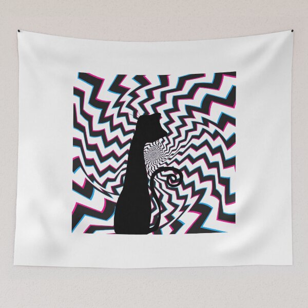 Item preview, Trippy Cat (Black and White)  designed and sold by CoolCatsCo.