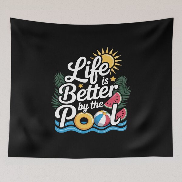 Item preview, Life is Better at The Pool Summer Vacation Summer Party designed and sold by fferomananul.