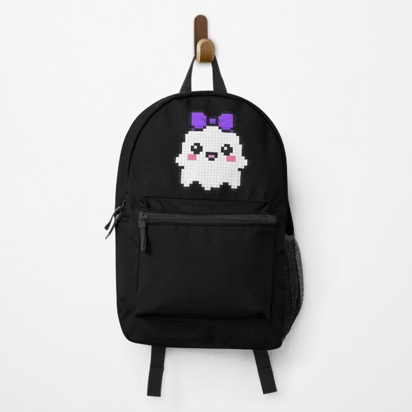 Item preview, Pixelated Kawaii Ghost with Purple Headbow designed and sold by Questionable Taste.