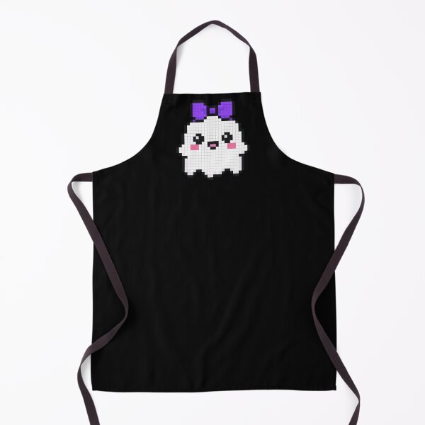 Item preview, Pixelated Kawaii Ghost with Purple Headbow designed and sold by Questionable Taste.