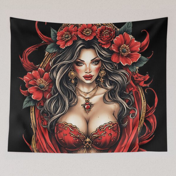 Item preview, red hot lady designed and sold by aliraweb.