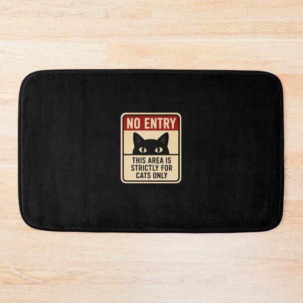 Item preview, No Entry Cat Zone Funny Cat Sign Vintage Warning Style Design designed and sold by Mindworx21.