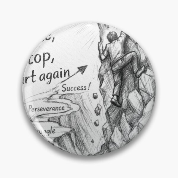 Item preview,  Pause Stop Start Again Motivational Climbing Art Print designed and sold by Aquafunkapus.
