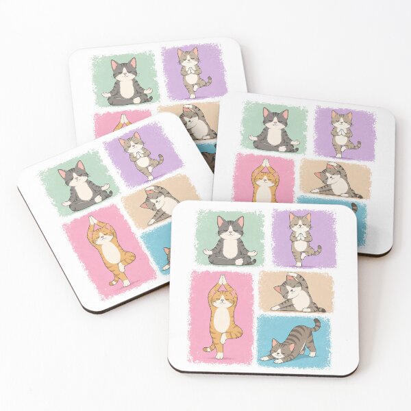 Item preview, Yoga Cat Funny Cat love different Yoga Positions designed and sold by QuiteOrbit.