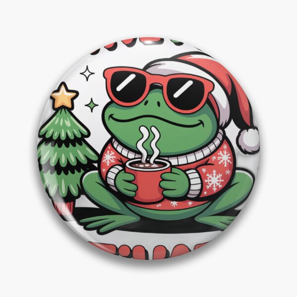 Item preview, Festive Mood Activated Frog Sticker – Funny Christmas Frog Meme ?? designed and sold by Stickers Verse .