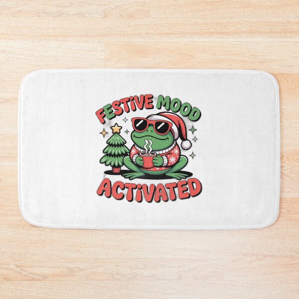 Artikelvorschau, Frosch-Aufkleber für festliche Stimmung – Lustiges Weihnachtsfrosch-Meme ?? entworfen und verkauft von Stickers Verse .