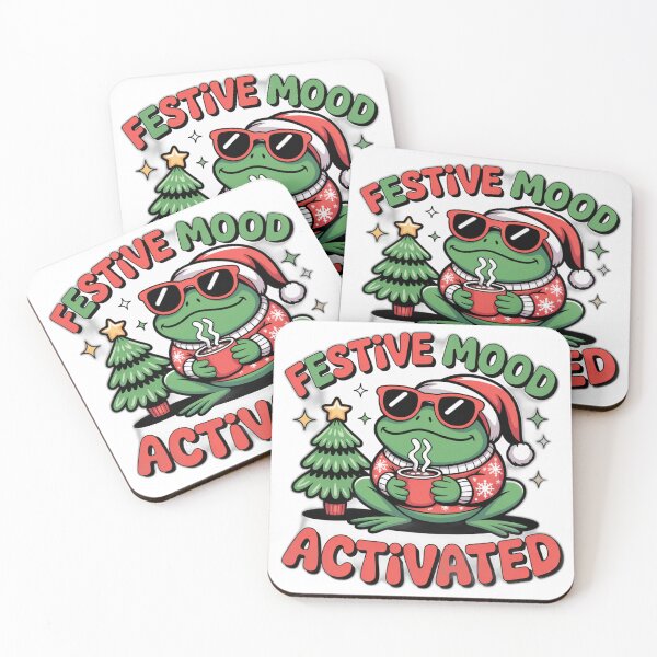 Item preview, Festive Mood Activated Frog Sticker – Funny Christmas Frog Meme ?? designed and sold by Stickers Verse .