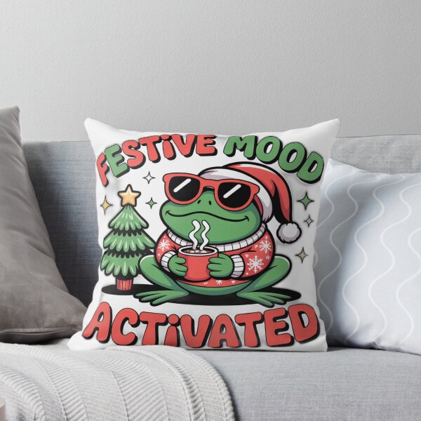 Item preview, Festive Mood Activated Frog Sticker – Funny Christmas Frog Meme ?? designed and sold by Stickers Verse .