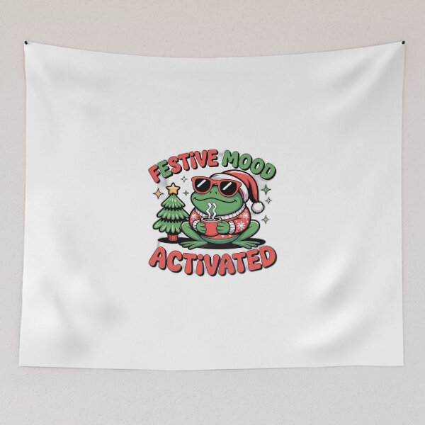 Item preview, Festive Mood Activated Frog Sticker – Funny Christmas Frog Meme ?? designed and sold by Stickers Verse .