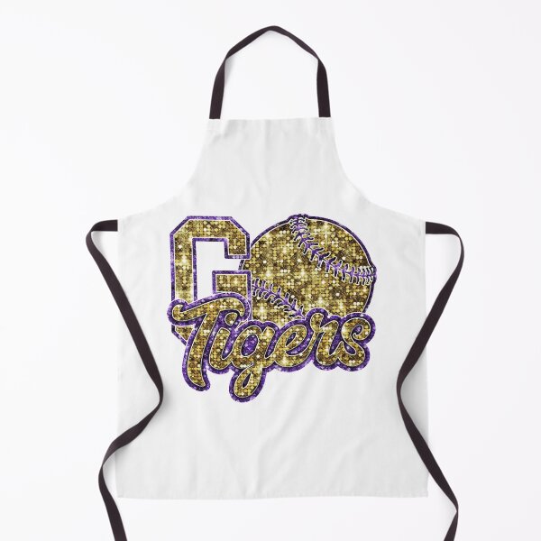 Item preview, Purple and Gold Go Tigers Baseball Sequin Gemstone Baton Rouge Louisiana designed and sold by LIBERTYMODE.