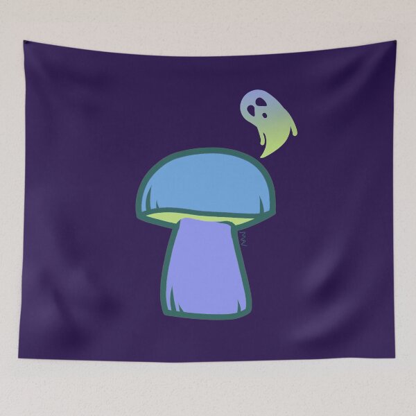 Item preview, Cute spooky blue mushroom designed and sold by AlfreyArt.