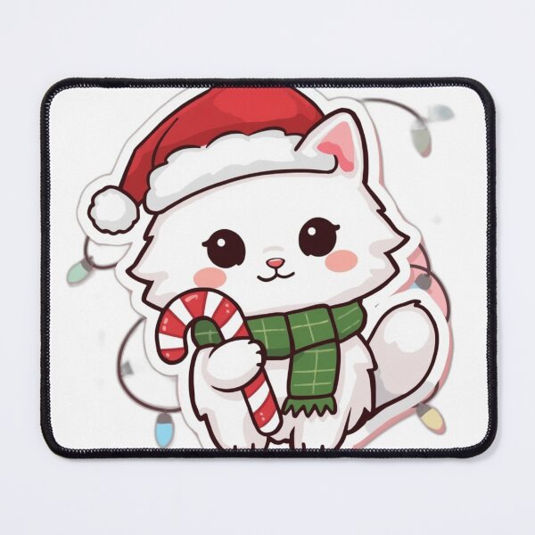 Item preview, Cute Christmas Cat Sticker – Kawaii Santa Kitty Holiday Decal designed and sold by Stickers Verse .