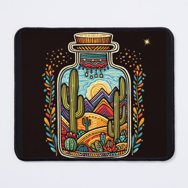 Item preview, Arizona Desert Bottle Boho Art designed and sold by Redmoonshine.
