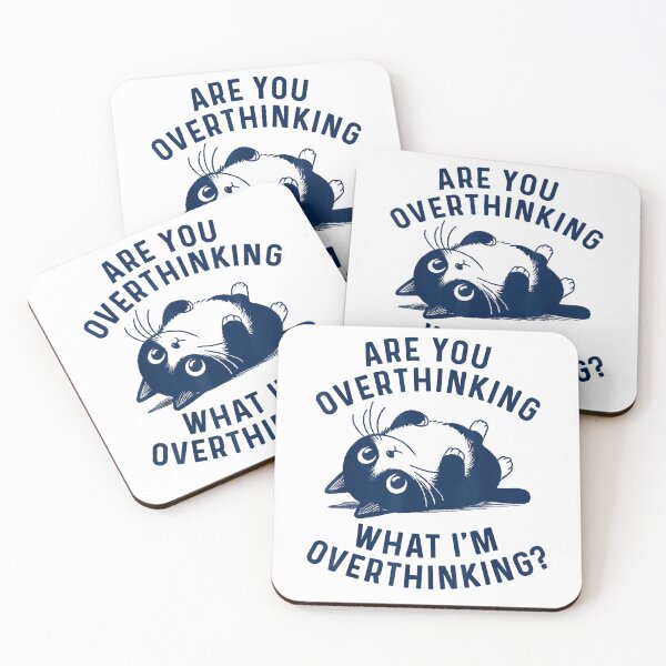 Item preview, Funny Saying are You Overthinking What I'm Overthinking Cat T-Shirt designed and sold by RKdrawings.