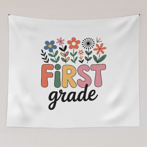Item preview, First Grade Teacher Wildflower Back to School Floral designed and sold by grounabslaninal.