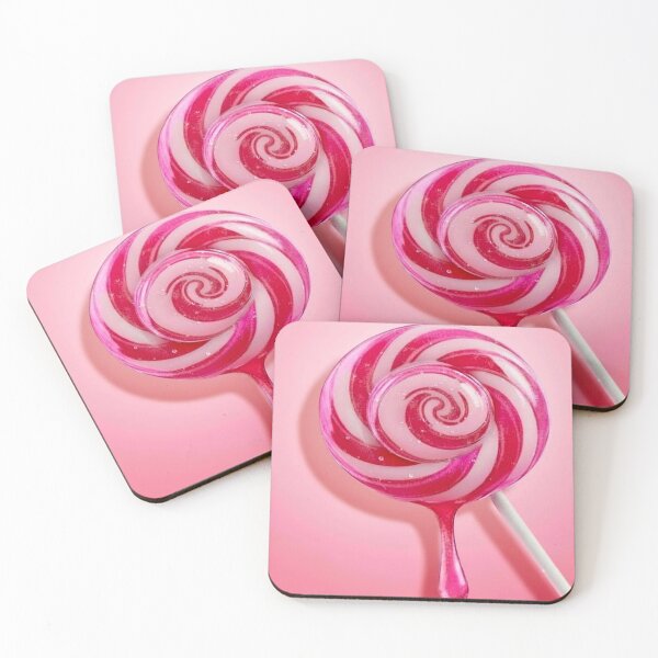 Item preview, Pink Sugar Drip - Swirled Lollipop Pop Art — Pink Red Abstract Candy Drop designed and sold by shaang.
