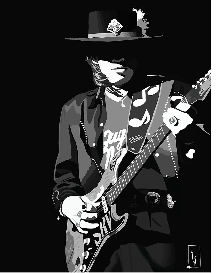 STEVIE RAY VAUGHAN ARTISTS DRAWING POSTER NEW  ! 