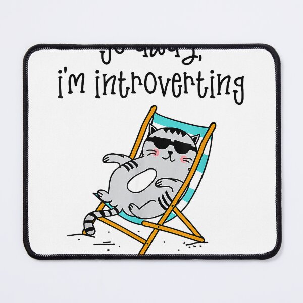 Item preview, Go Away I'm Introverting Lounge Cat Funny Introvert T-Shirt T-Shirt designed and sold by RKdrawings.