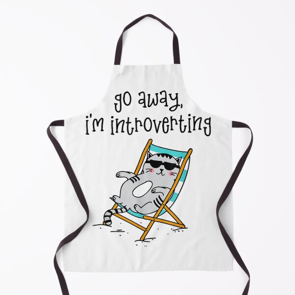 Item preview, Go Away I'm Introverting Lounge Cat Funny Introvert T-Shirt T-Shirt designed and sold by RKdrawings.