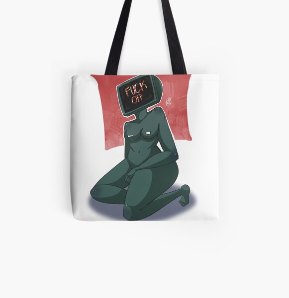 TV Head Girl D All Over Print Tote Bag