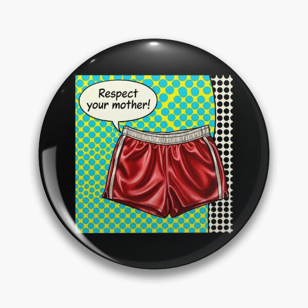 Item preview, Respect Your Mother Red Athletic Shorts Comic Style designed and sold by Terry Bain.