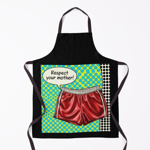 Item preview, Respect Your Mother Red Athletic Shorts Comic Style designed and sold by Terry Bain.