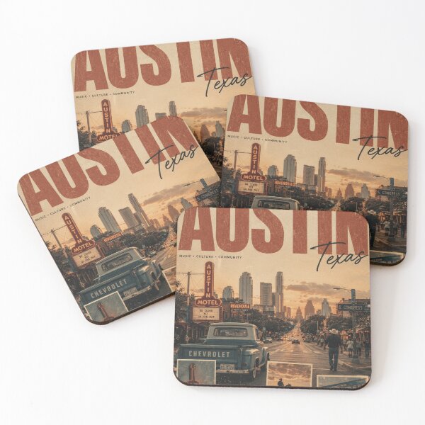 Item preview, Austin Texas Vintage Poster | Retro Americana Wall Art | Cowboy Editorial Travel Print | Sunset Street Aesthetic Decor designed and sold by Watchyyy.