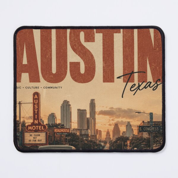 Item preview, Austin Texas Vintage Poster | Retro Americana Wall Art | Cowboy Editorial Travel Print | Sunset Street Aesthetic Decor designed and sold by Watchyyy.